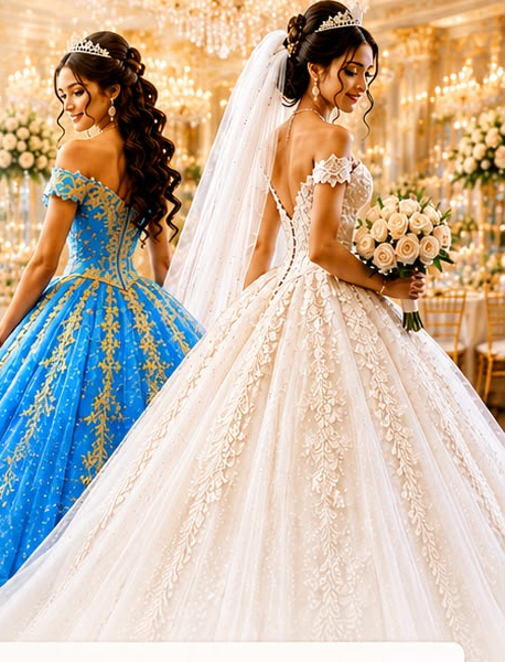 Quinceañera and wedding brides